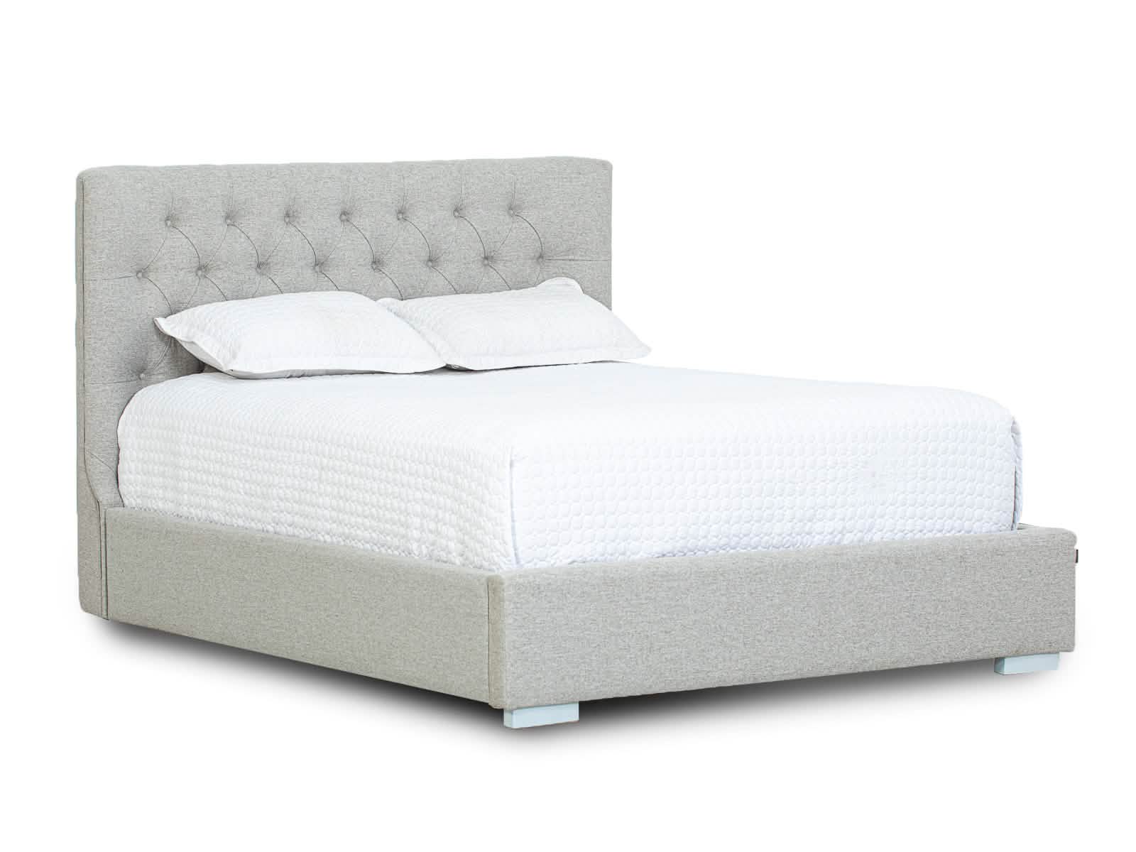 Cama Martini Basso Smoke Capitoneada