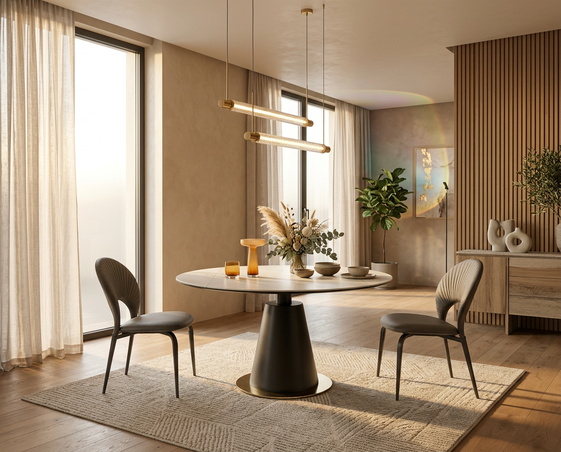 Mesa Comedor Philip Circular Extendible