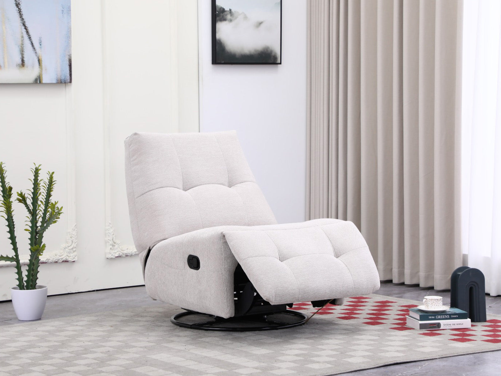 Recliner Nook Giratorio #Color_Beige"1072"