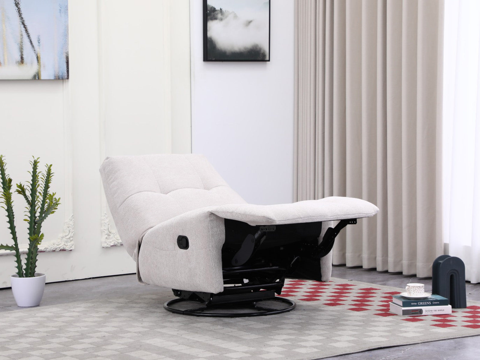 Recliner Nook Giratorio #Color_Beige"1072"