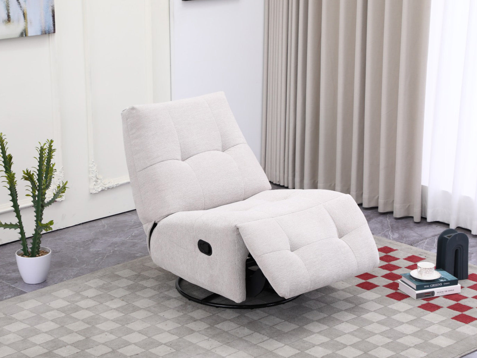 Recliner Nook Giratorio #Color_Beige"1072"