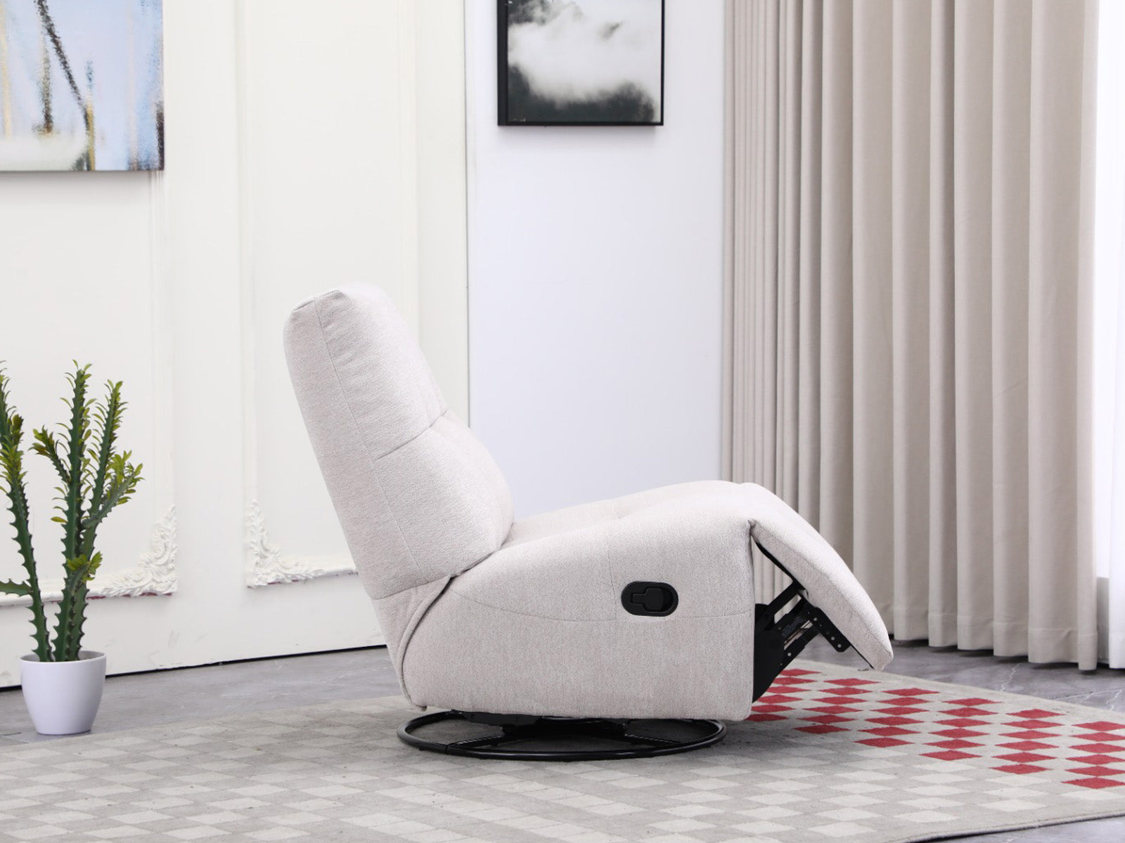 Recliner Nook Giratorio #Color_Beige"1072"