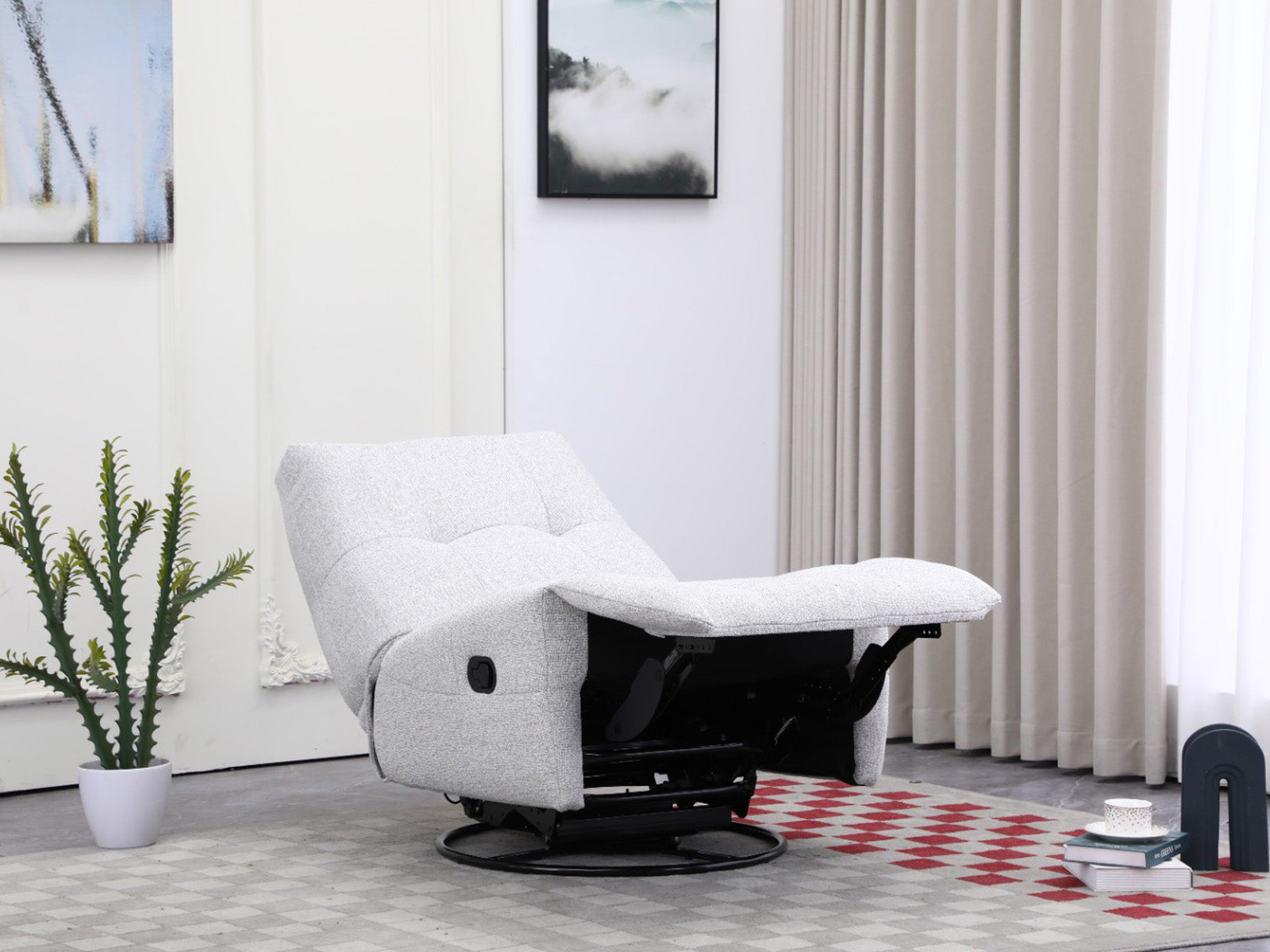 Recliner Nook Giratorio #Color_Beige"1141"