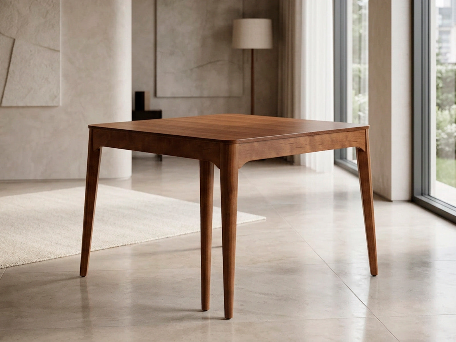 Comedor Milo Cuadrado Honey Wash + 4 Sillas Milo Honey Wash