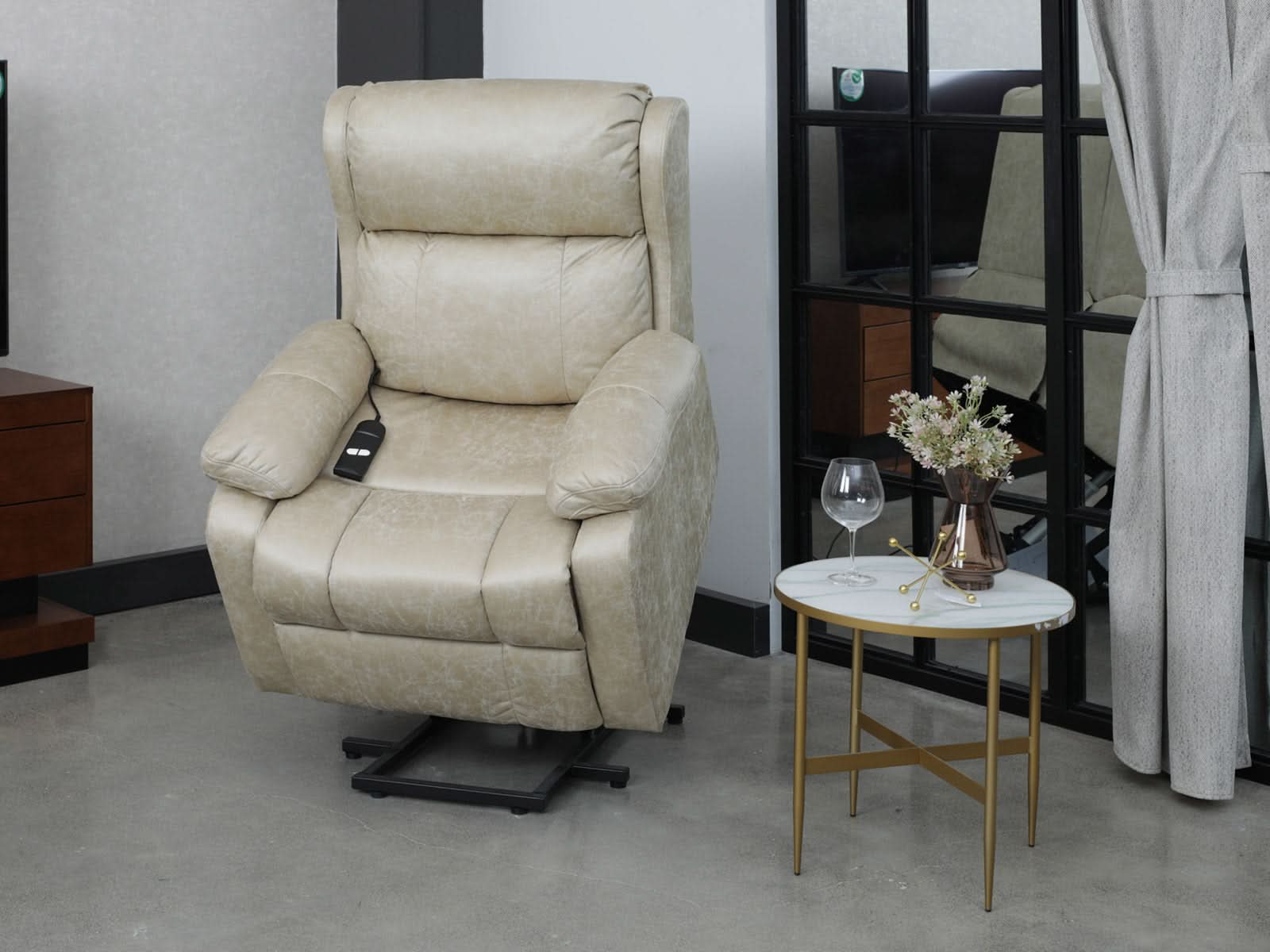 Recliner Chiscris Power Lift #Color_Khaki "3343"