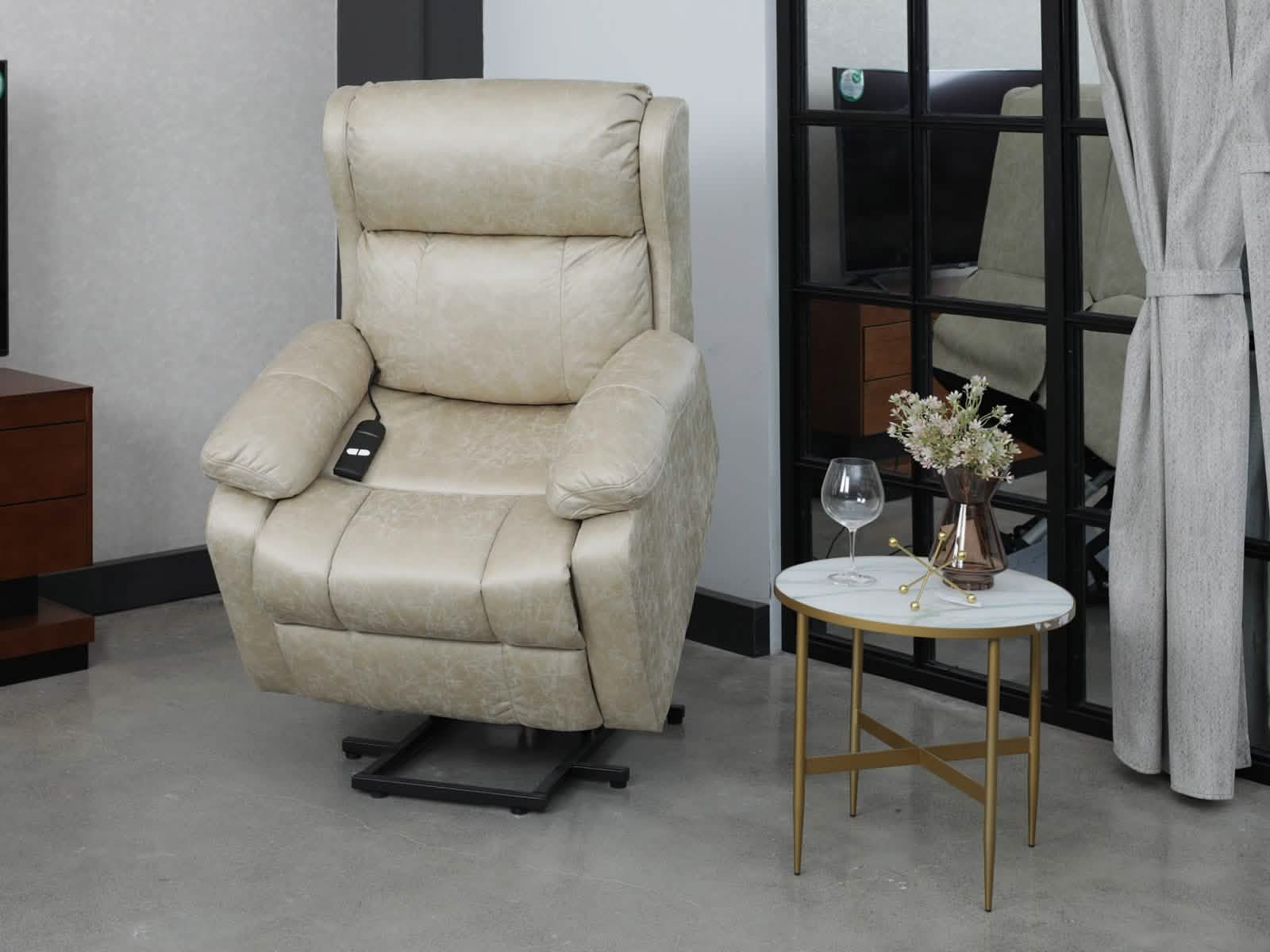 Recliner Chiscris Power Lift #Color_Khaki "3343"