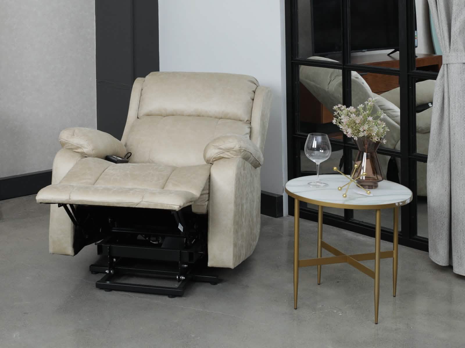 Recliner Chiscris Power Lift #Color_Khaki "3343"