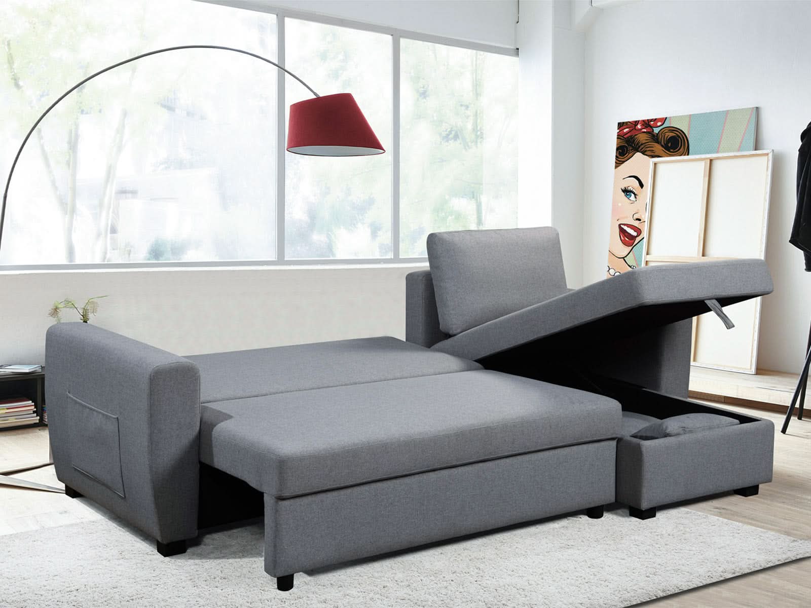 Sala Sofa Cama Maya #Color_LightGrey"2215"
