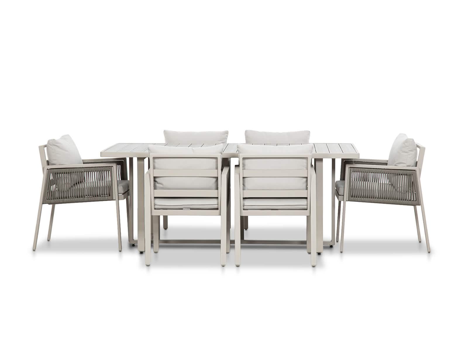 Mesa Comedor Outdoor Alin Rectangular + 6 Sillas