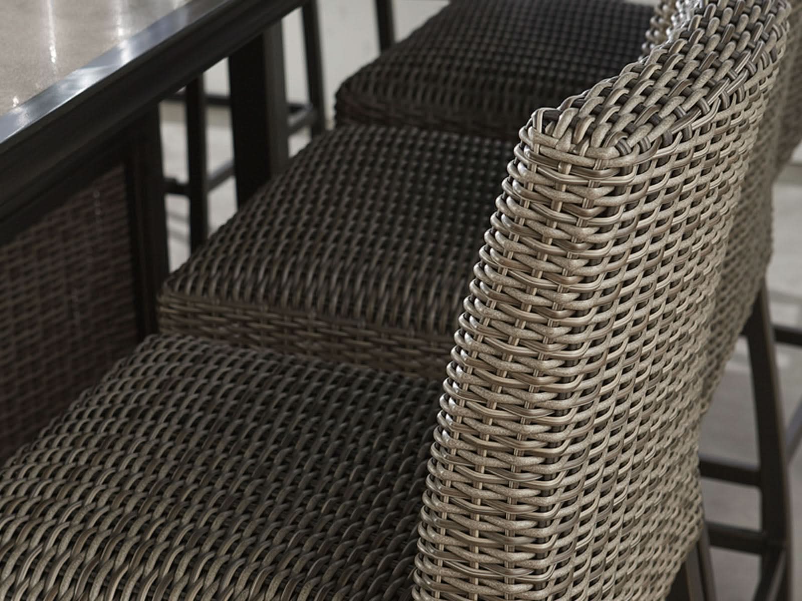 Bar Havana Outdoor Chocolate + 4 Taburetes