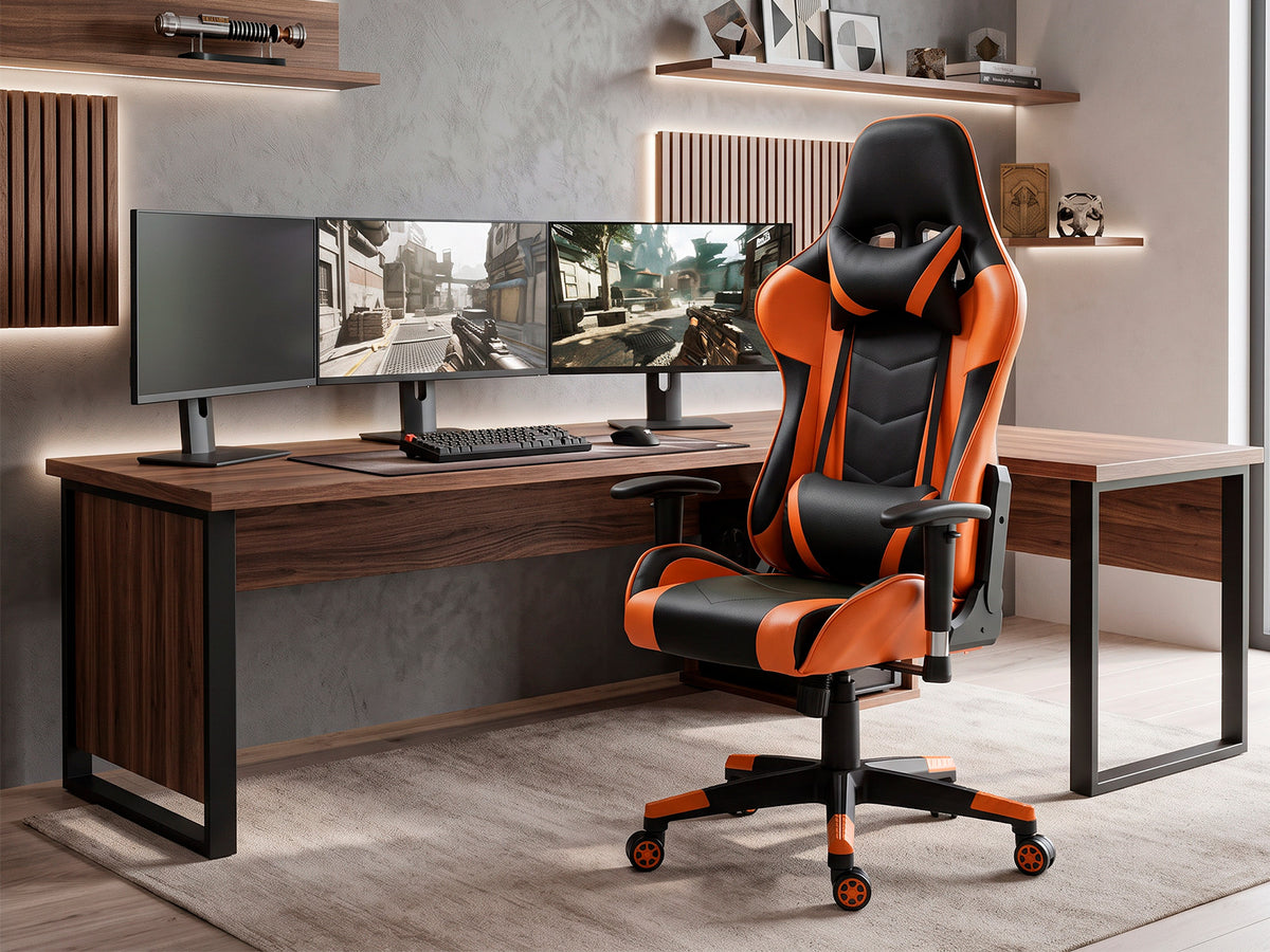 Silla Giratoria Gamer Naranja