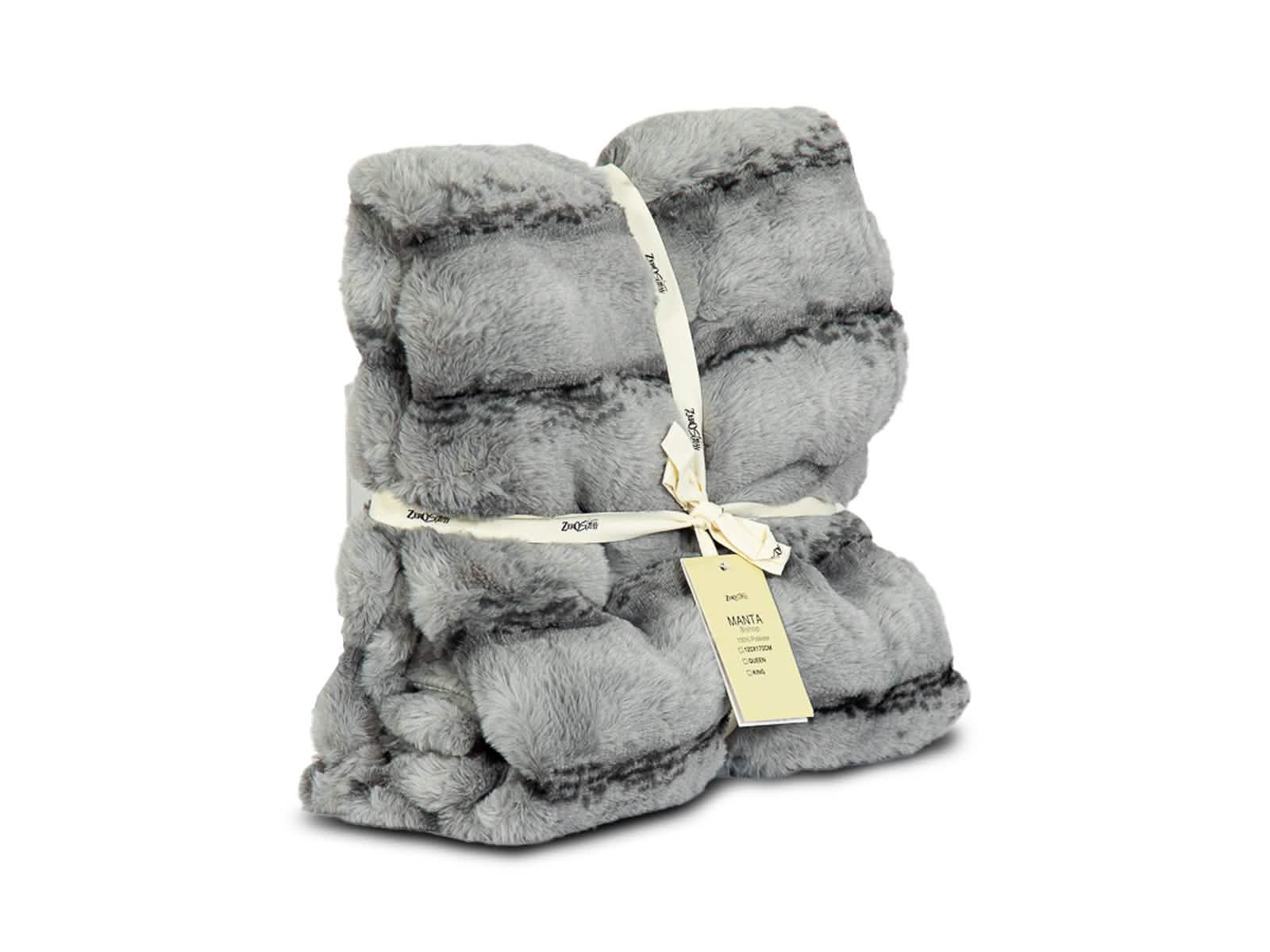 Manta Decorativa Bishop Gris