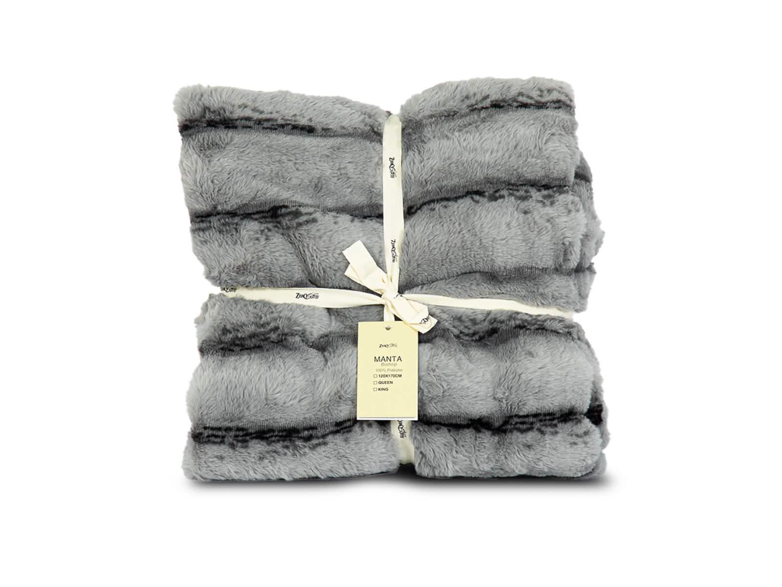 Manta Decorativa Bishop Gris