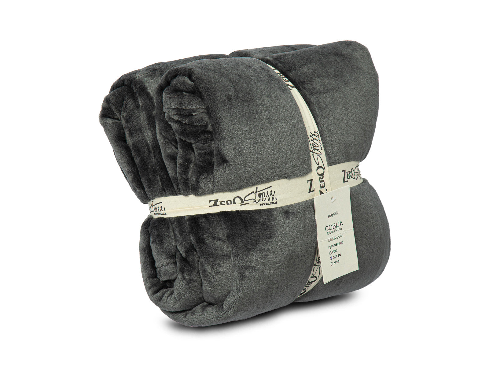 Cobija Glam Microfleece Queen #Color_Dark Gray