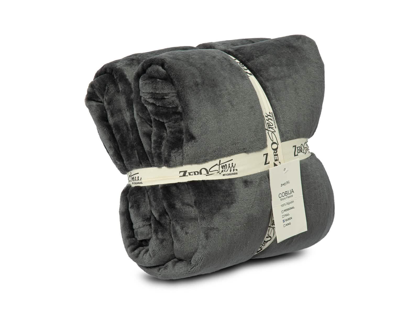 Cobija Glam Microfleece Queen #Color_Dark Gray