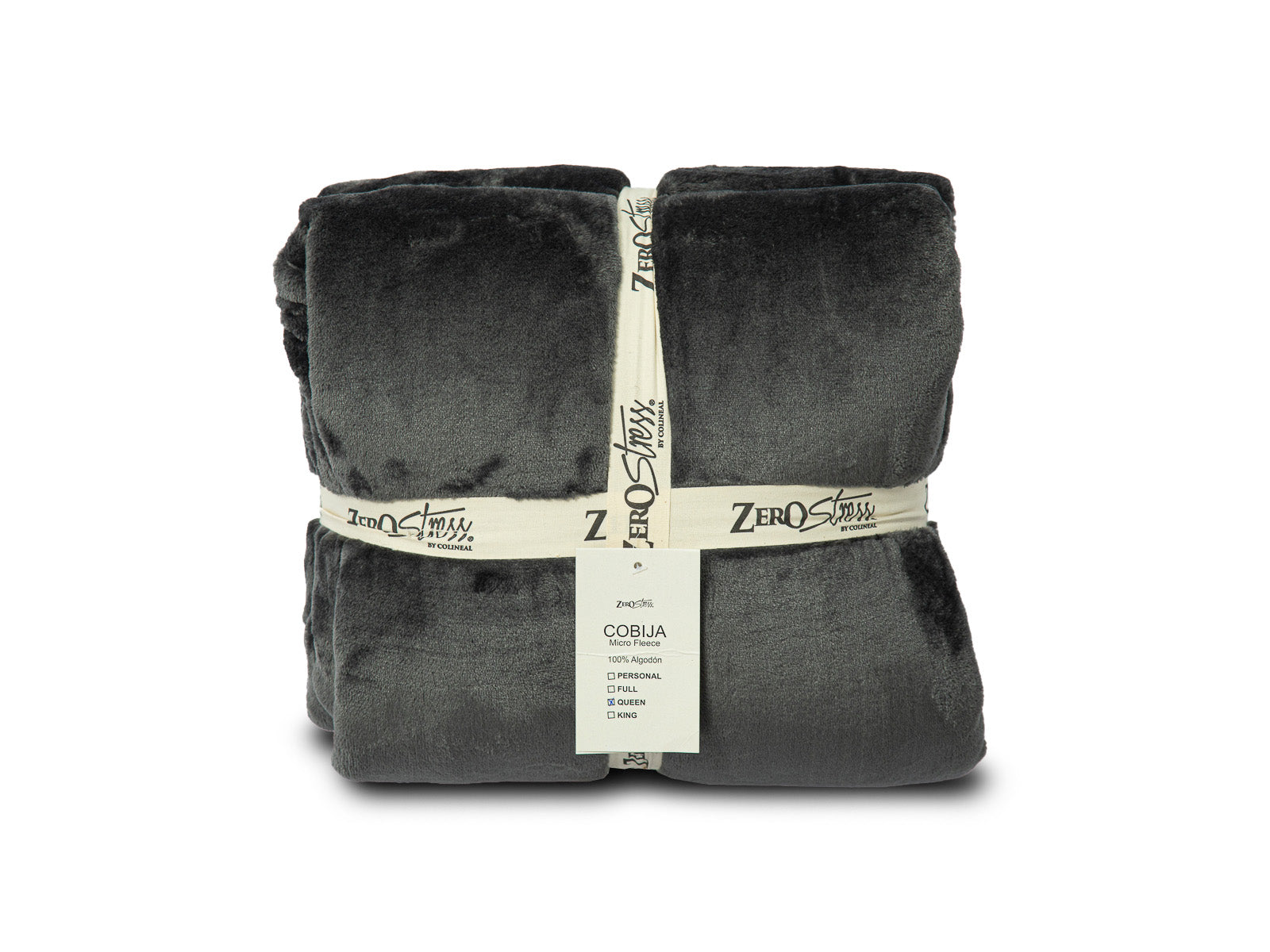 Cobija Glam Microfleece Queen #Color_Dark Gray