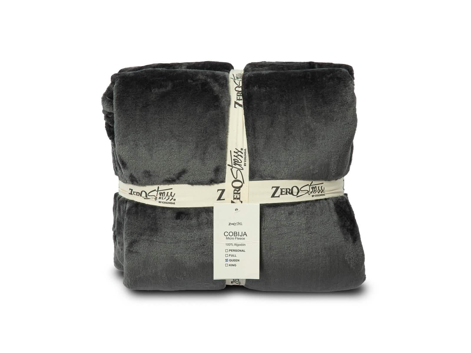 Cobija Glam Microfleece Queen #Color_Dark Gray
