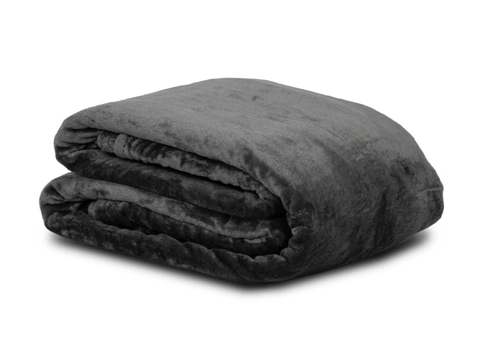 Cobija Glam Microfleece Queen #Color_Dark Gray