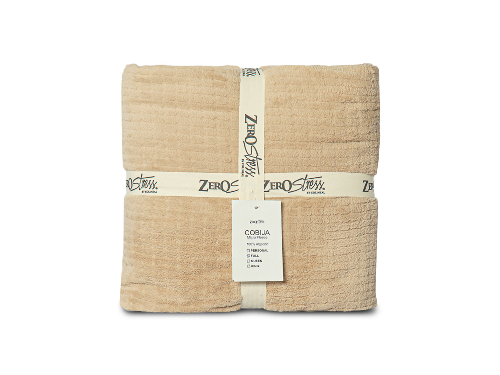 Cobija Glam Microfleece Full #Color_Beige