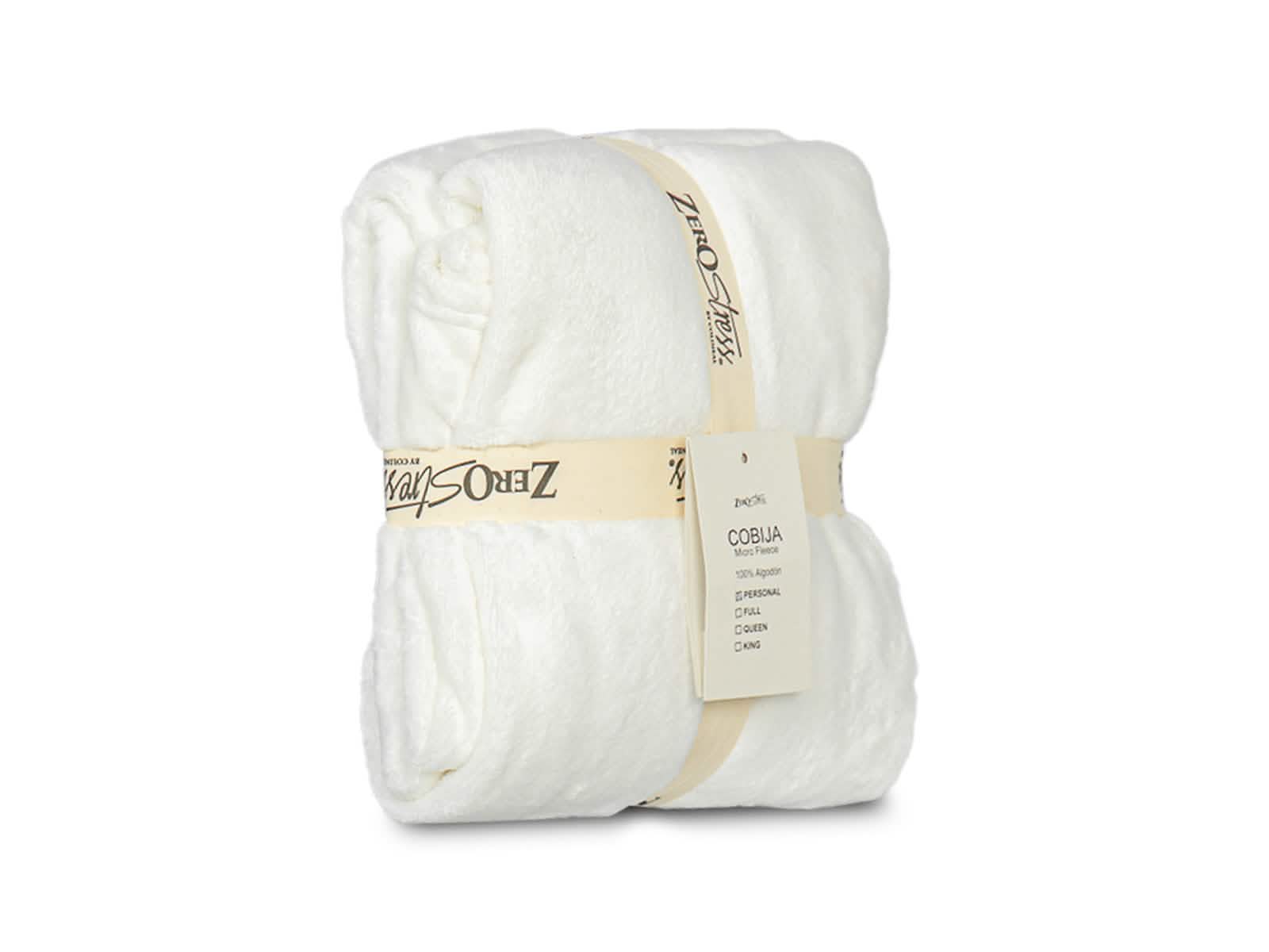 Cobija Microfleece Trenza #Color_Blanca