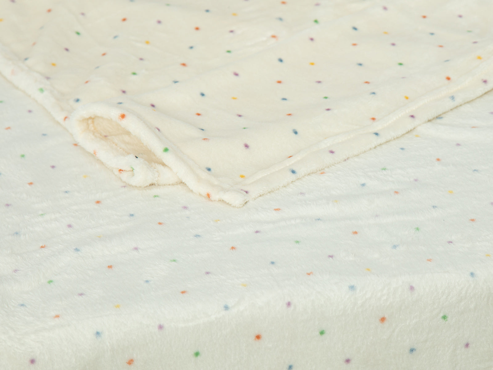 Cobija Baby Microfleece #Diseño_Puntos Arcoiris