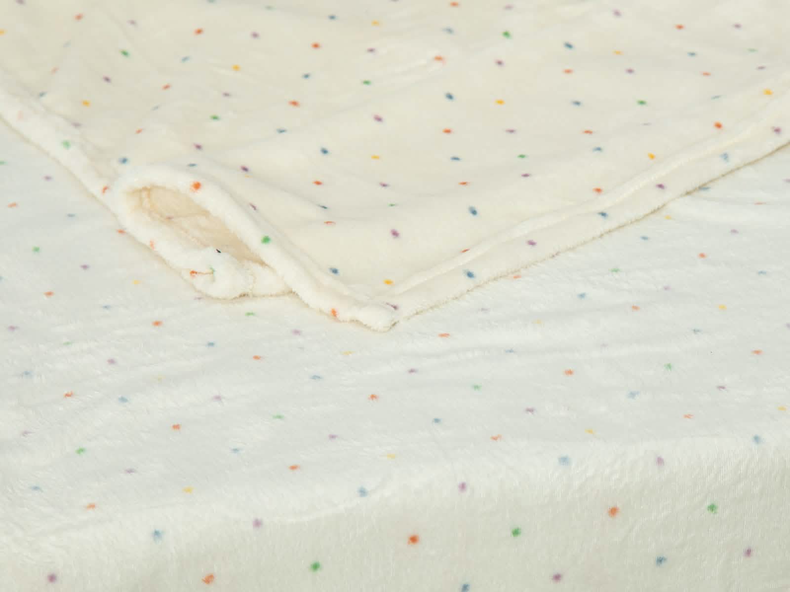 Cobija Baby Microfleece #Diseño_Puntos Arcoiris