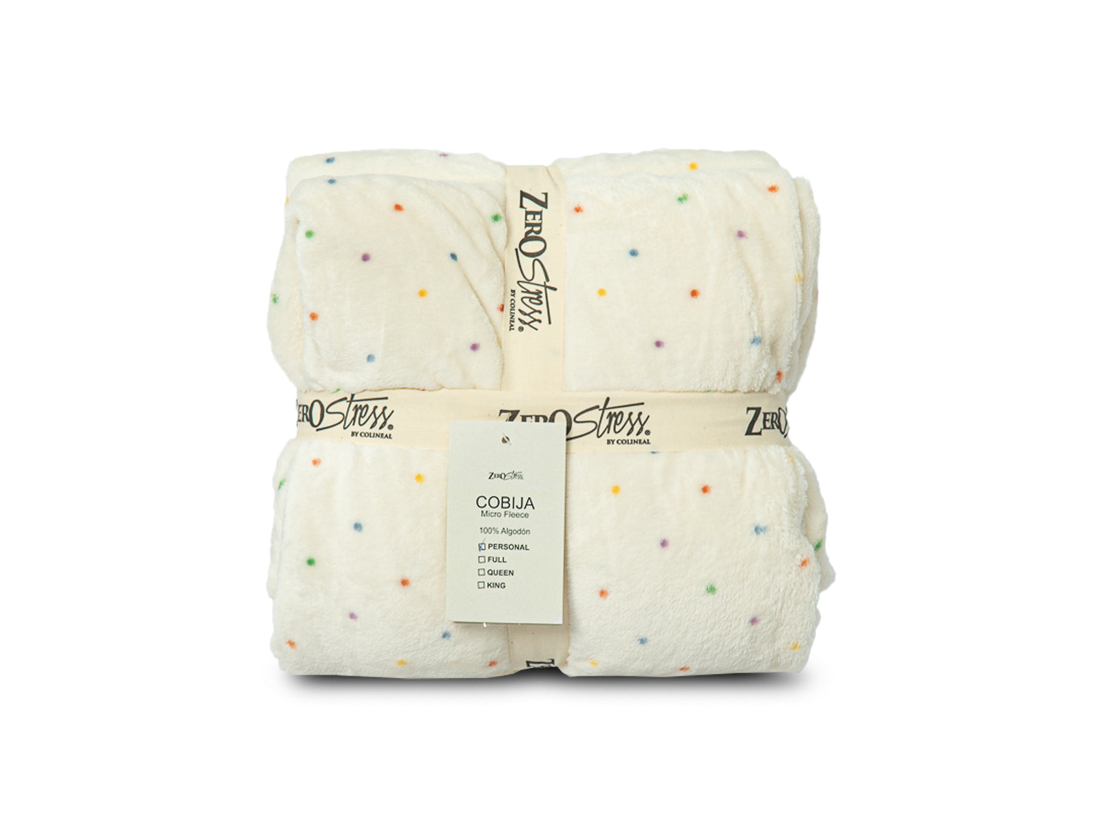 Cobija Baby Microfleece #Diseño_Puntos Arcoiris