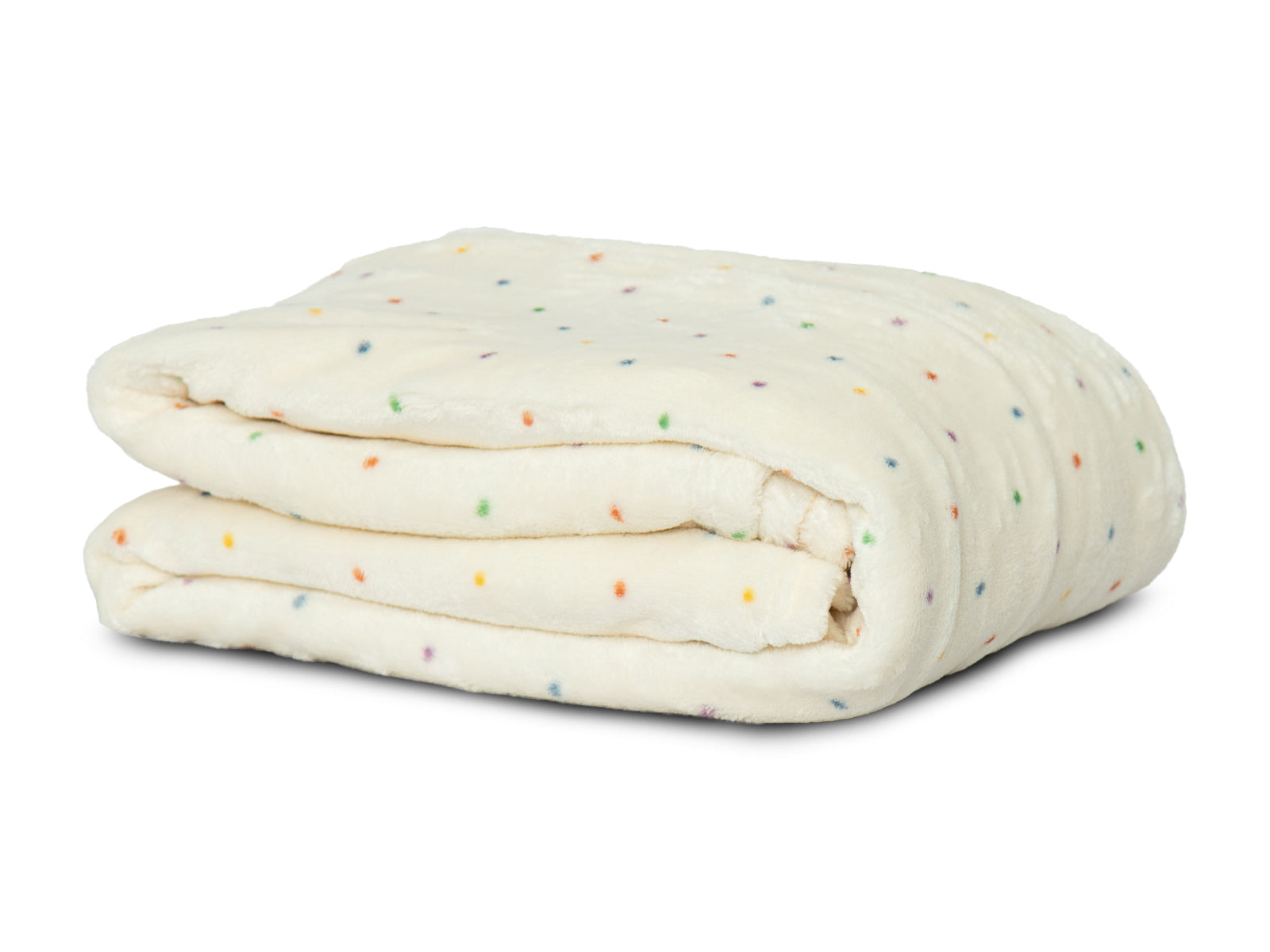 Cobija Baby Microfleece #Diseño_Puntos Arcoiris