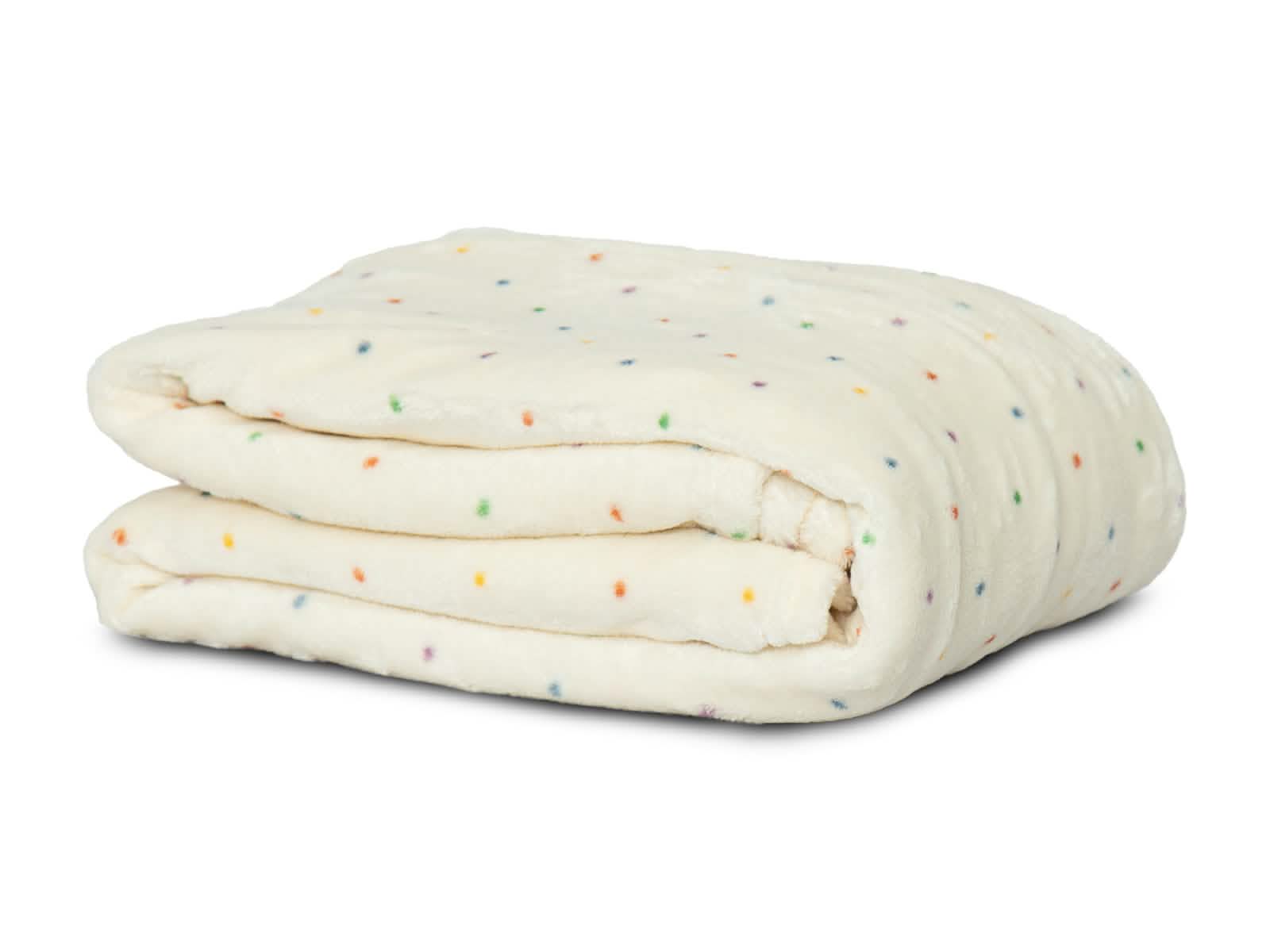 Cobija Baby Microfleece #Diseño_Puntos Arcoiris