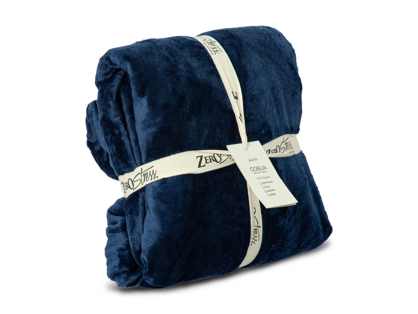 Cobija Glam Microfleece Queen #Color_Navy