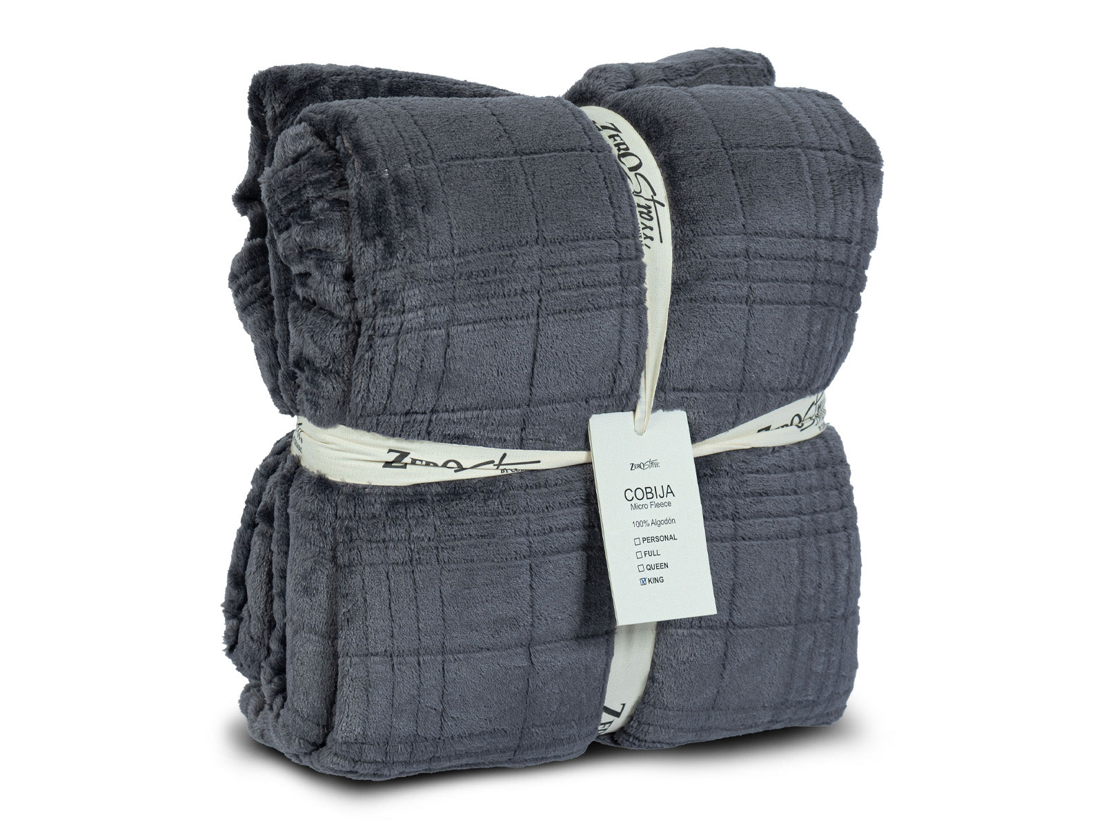 Cobija Glam Microfleece King #Color_Gray