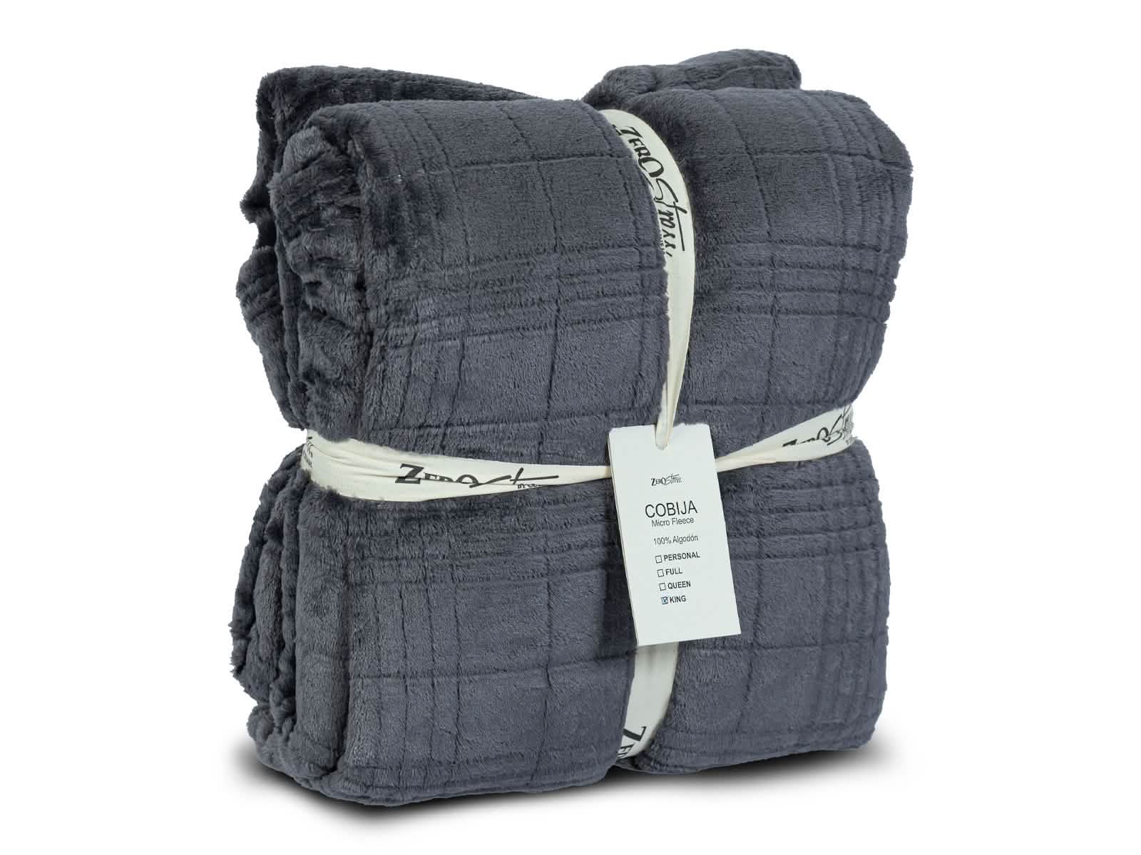 Cobija Glam Microfleece King #Color_Gray