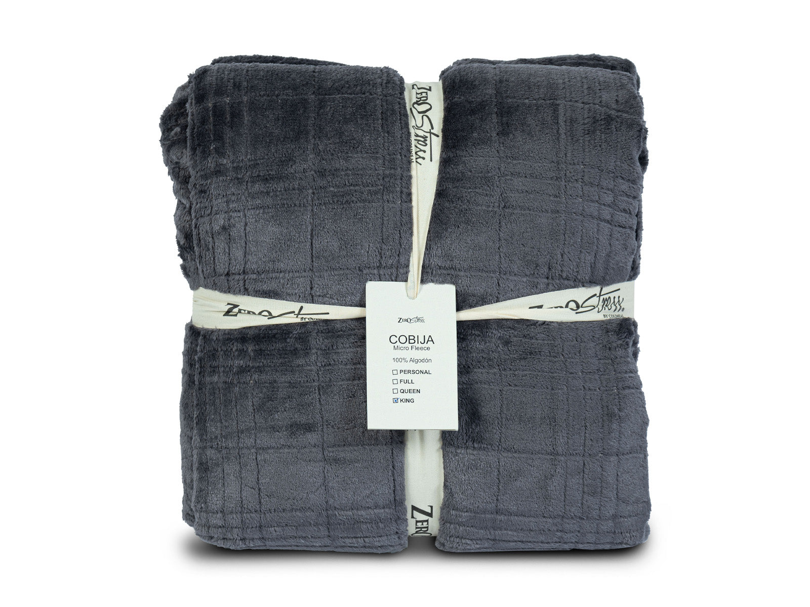 Cobija Glam Microfleece King #Color_Gray