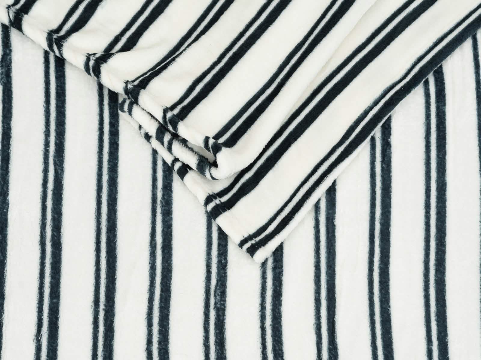 Cobija Microfleece Trenza #Color_Stripped White