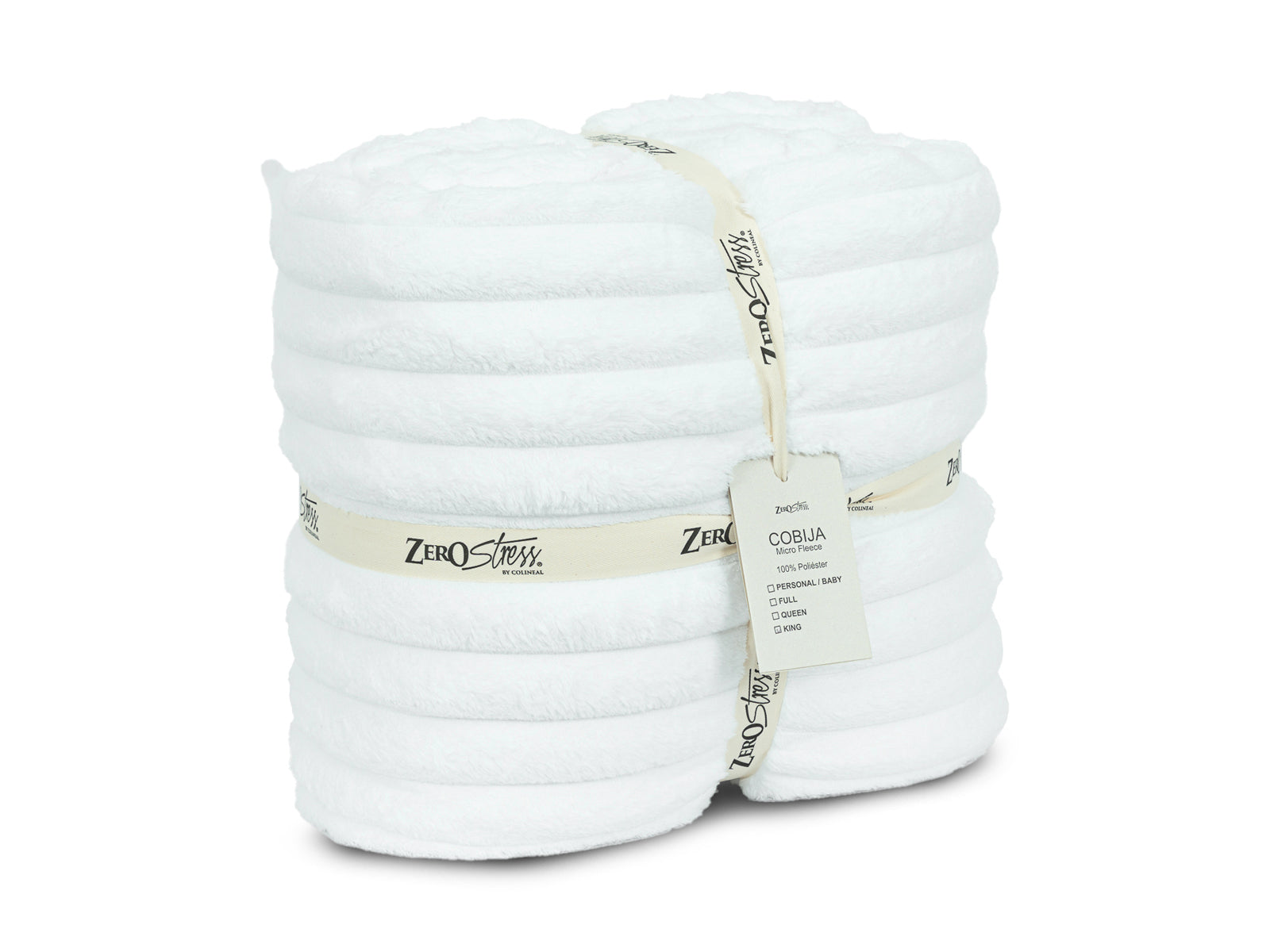 Cobija Glam Microfleece King #Color_WhiteRibbed