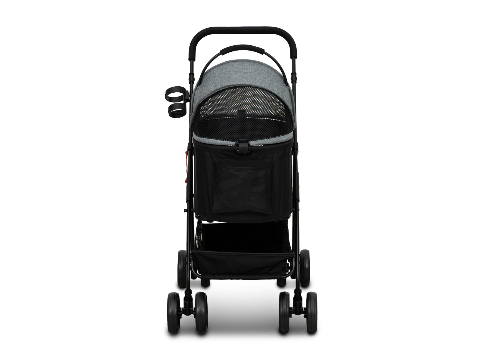 Coche Transportador Mascota Frise Gris/Negro