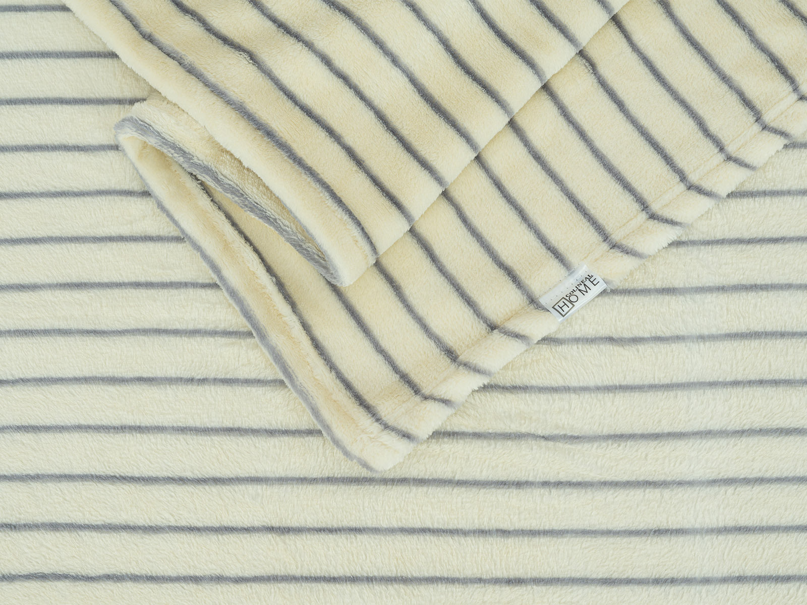 Cobija Glam Microfleece Full #Color_WhiteGrayStripes