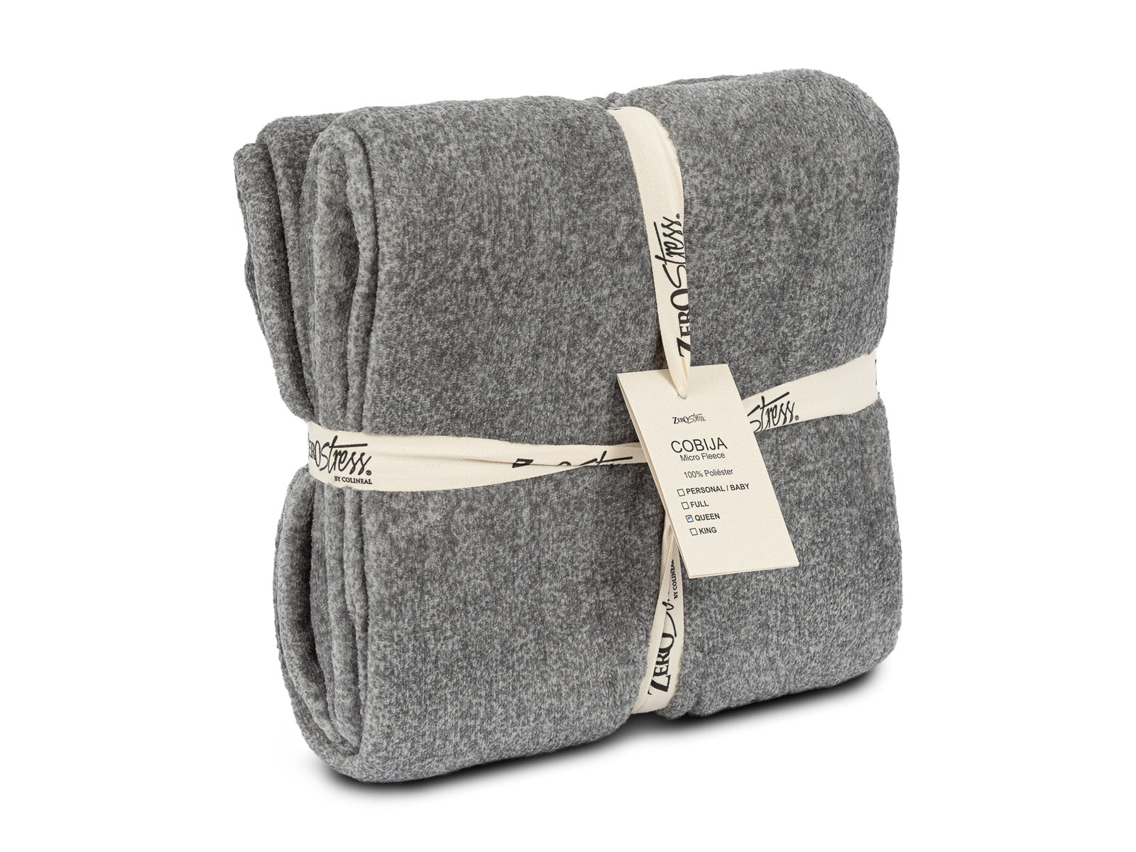 Cobija Glam Microfleece Queen #Color_DarkGrayPlain