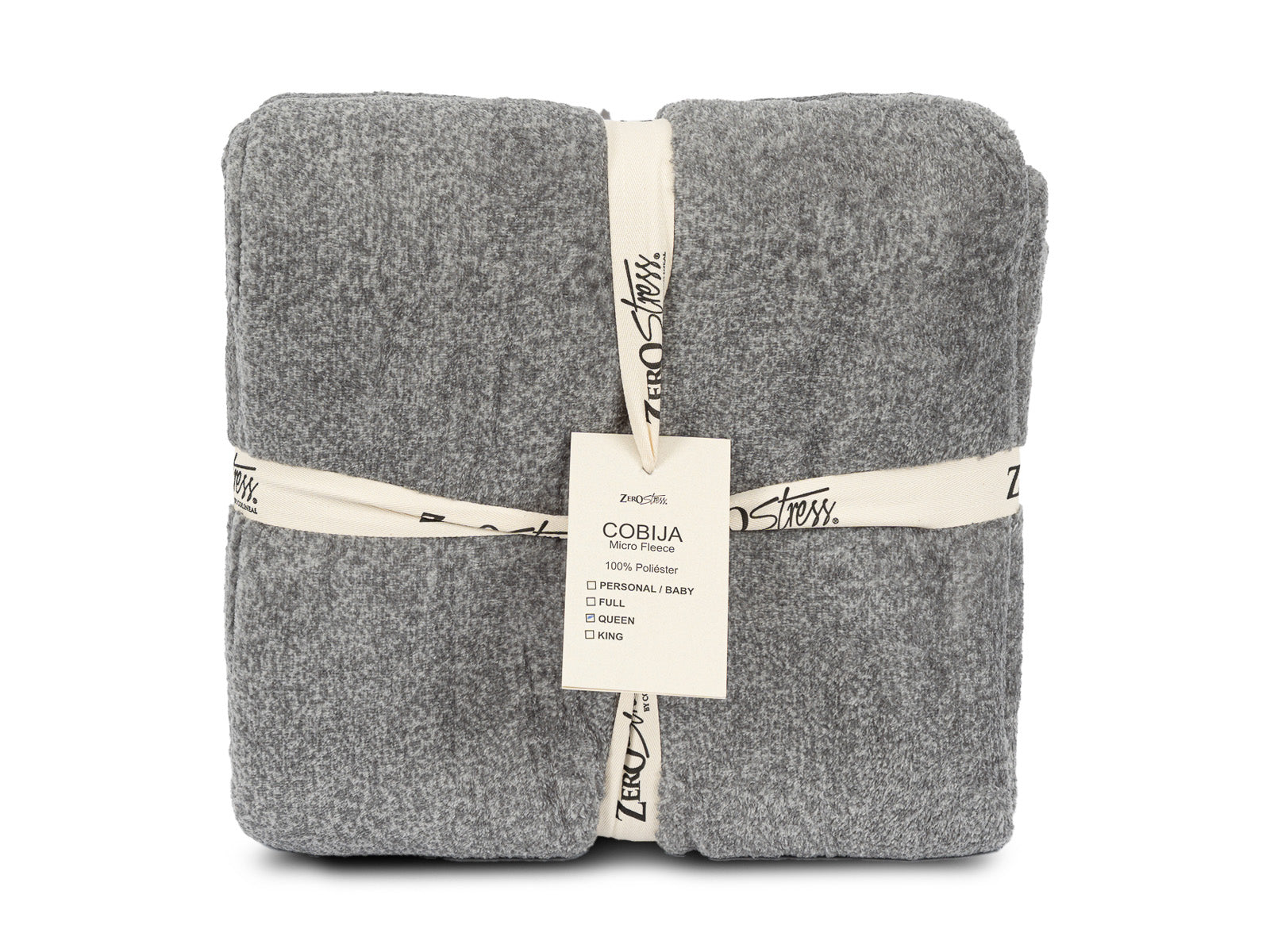 Cobija Glam Microfleece Queen #Color_DarkGrayPlain