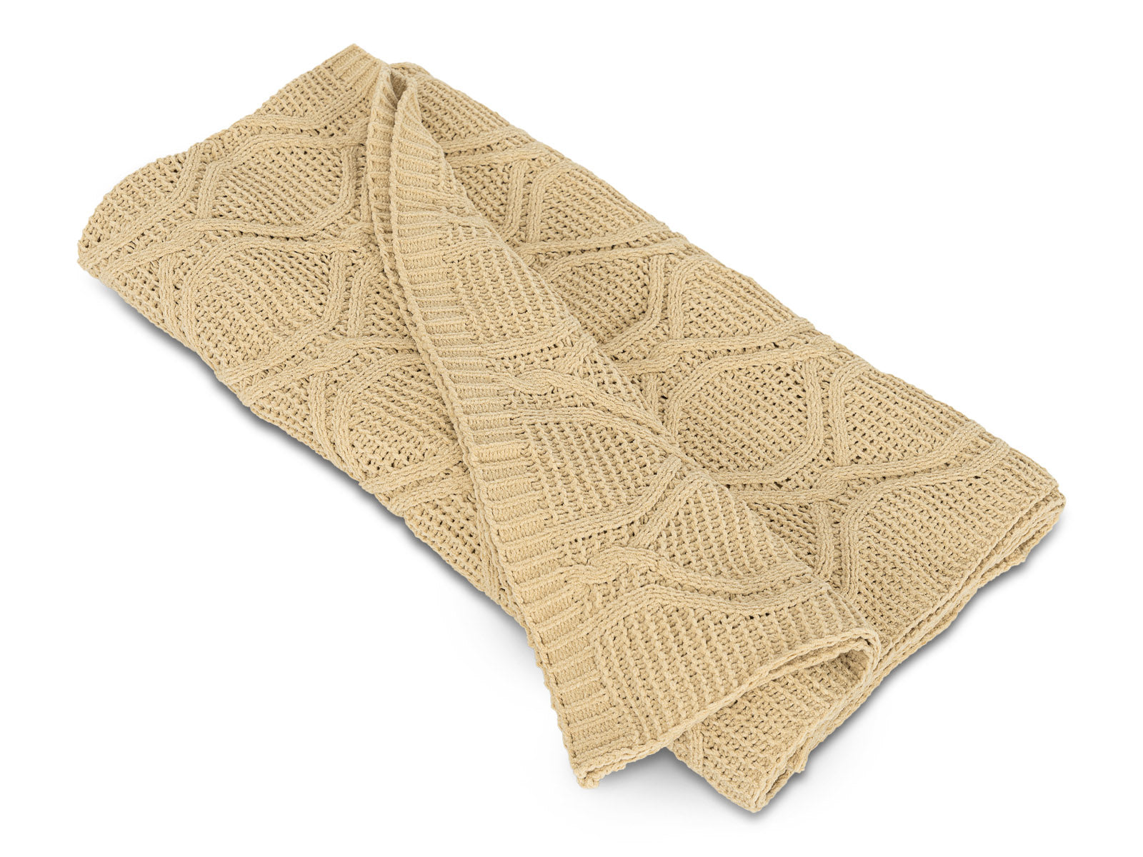 Manta Decorativa Elsa Chenille #Color_Beige