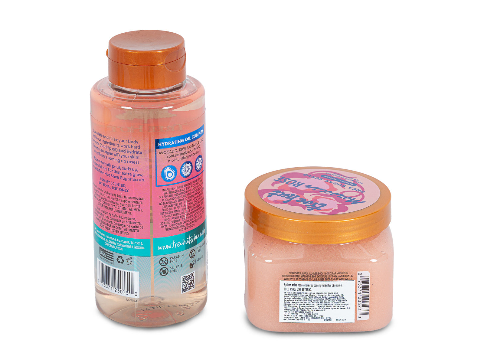 Set Moroccan Rose Exfoliante + Gel de Baño Tree Hut