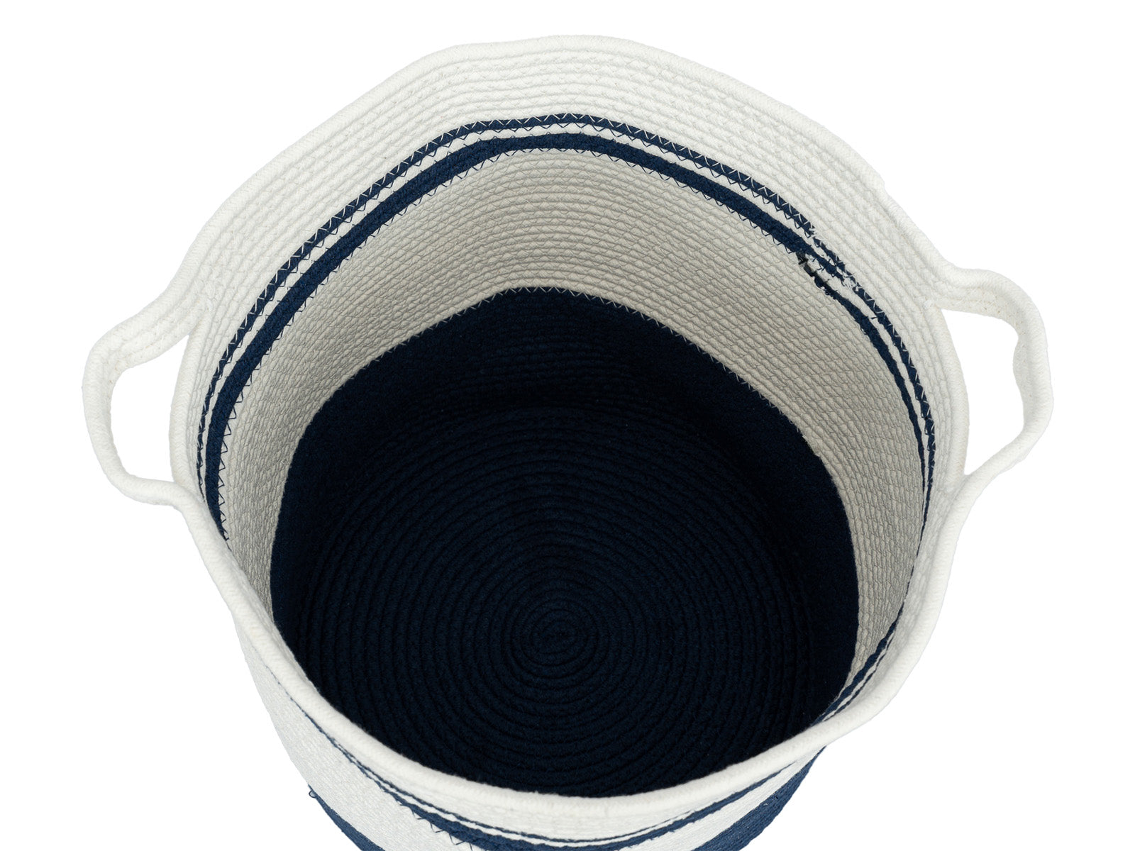 Cesto Decorativo Woody Azul Blanco