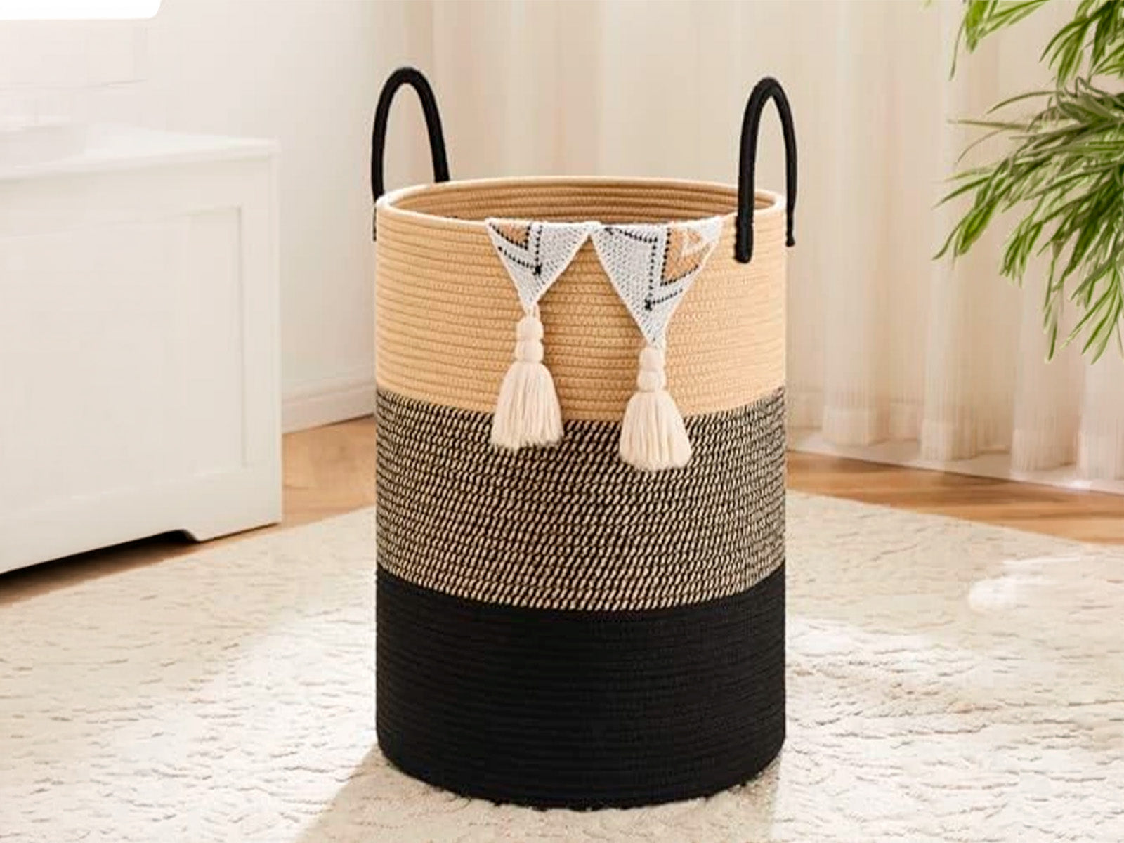 Cesto Decorativo Woody Natural Negro