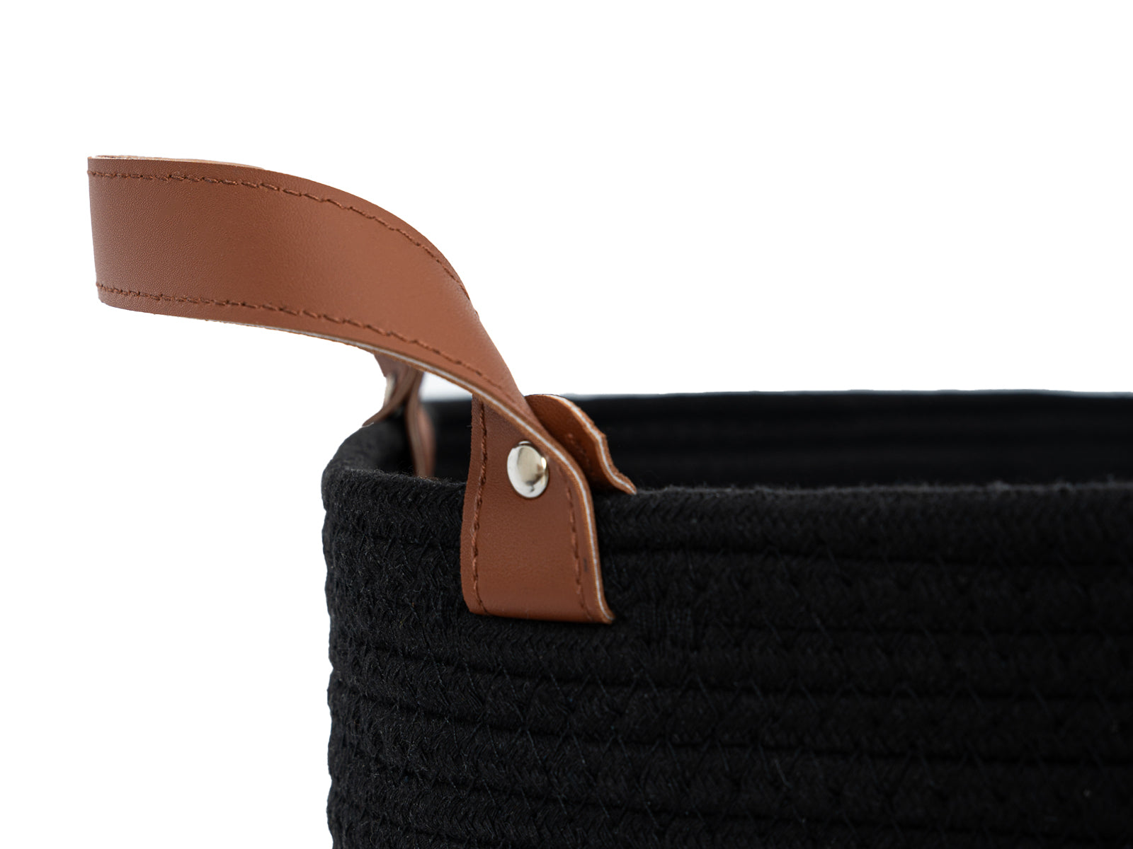 Cesto Decorativo Woody Redondo Negro