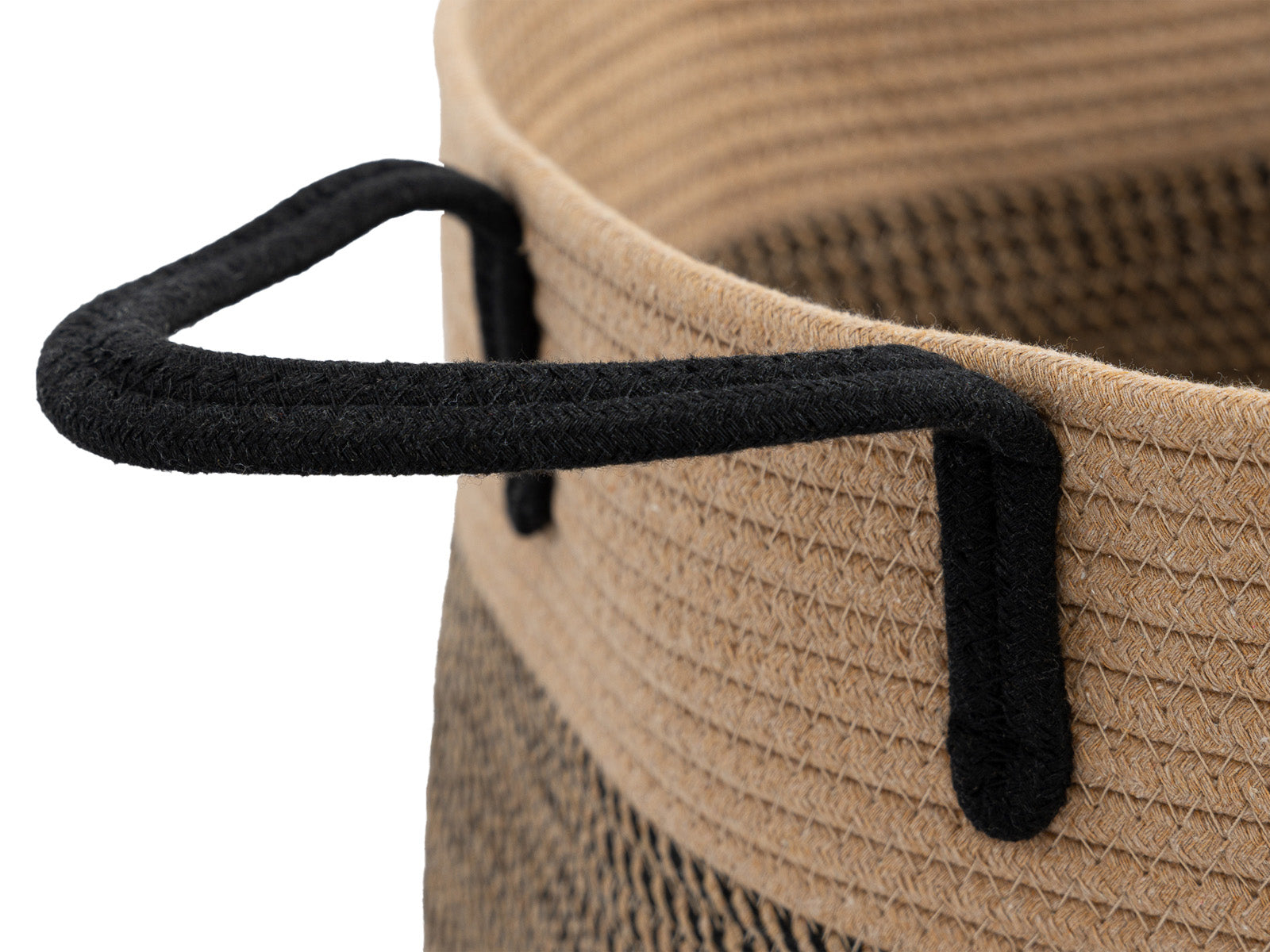 Cesto Decorativo Woody Redondo Natural Negro