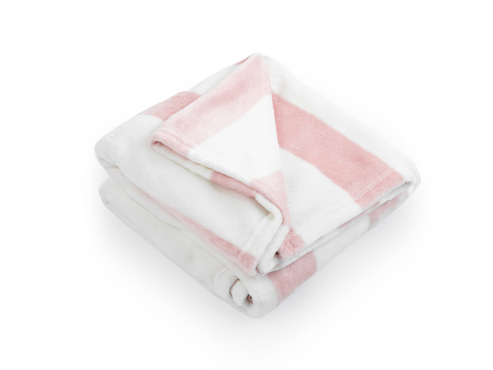 Cobija Baby Microfleece #Diseño_BlancoRosadoRayas