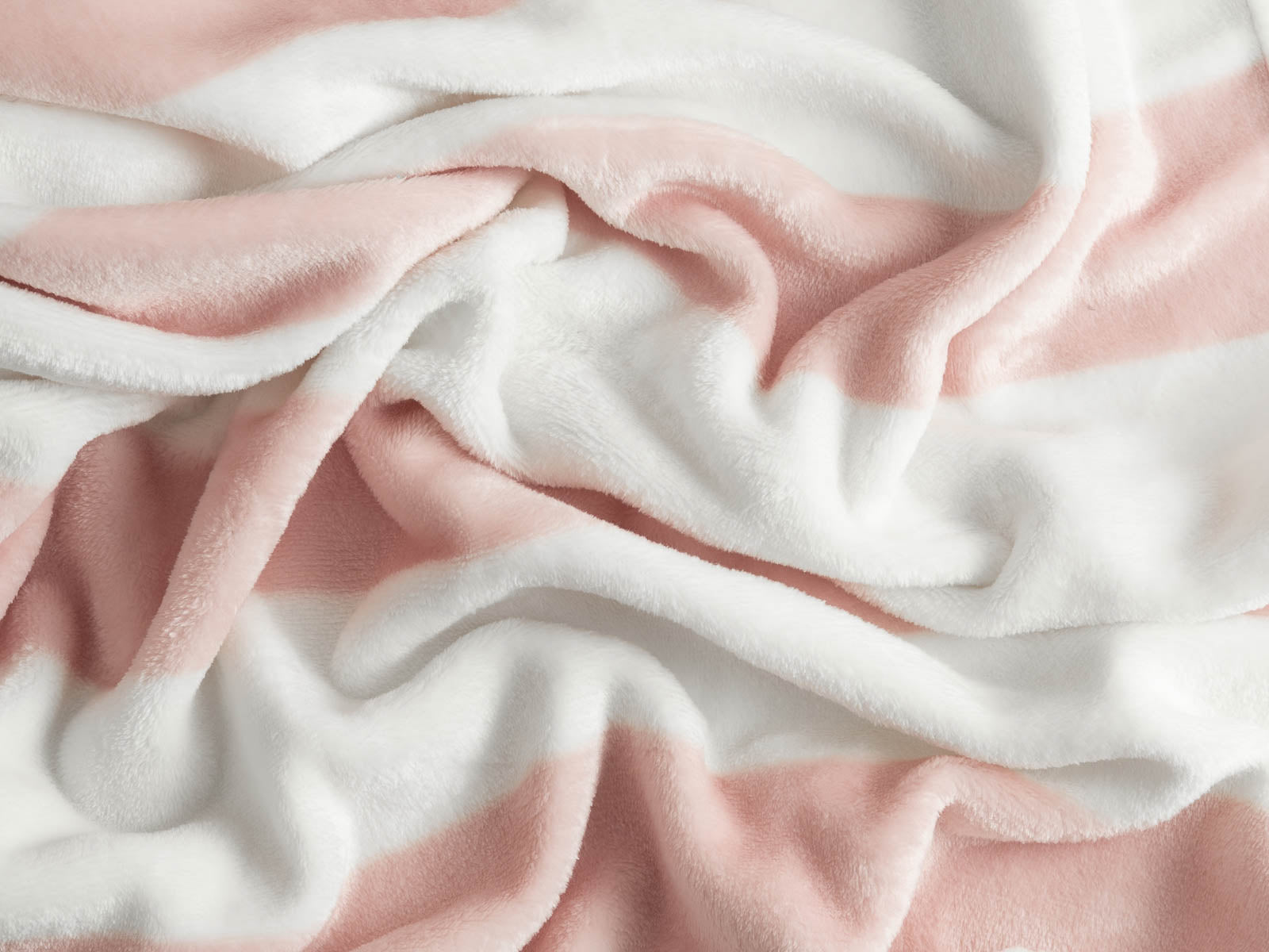Cobija Baby Microfleece #Diseño_BlancoRosadoRayas