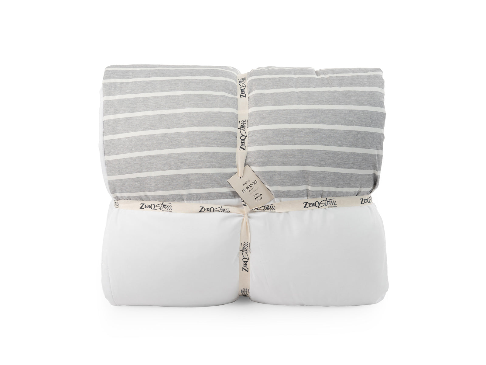 Edredon Bennett Lineas Blanco y Gris