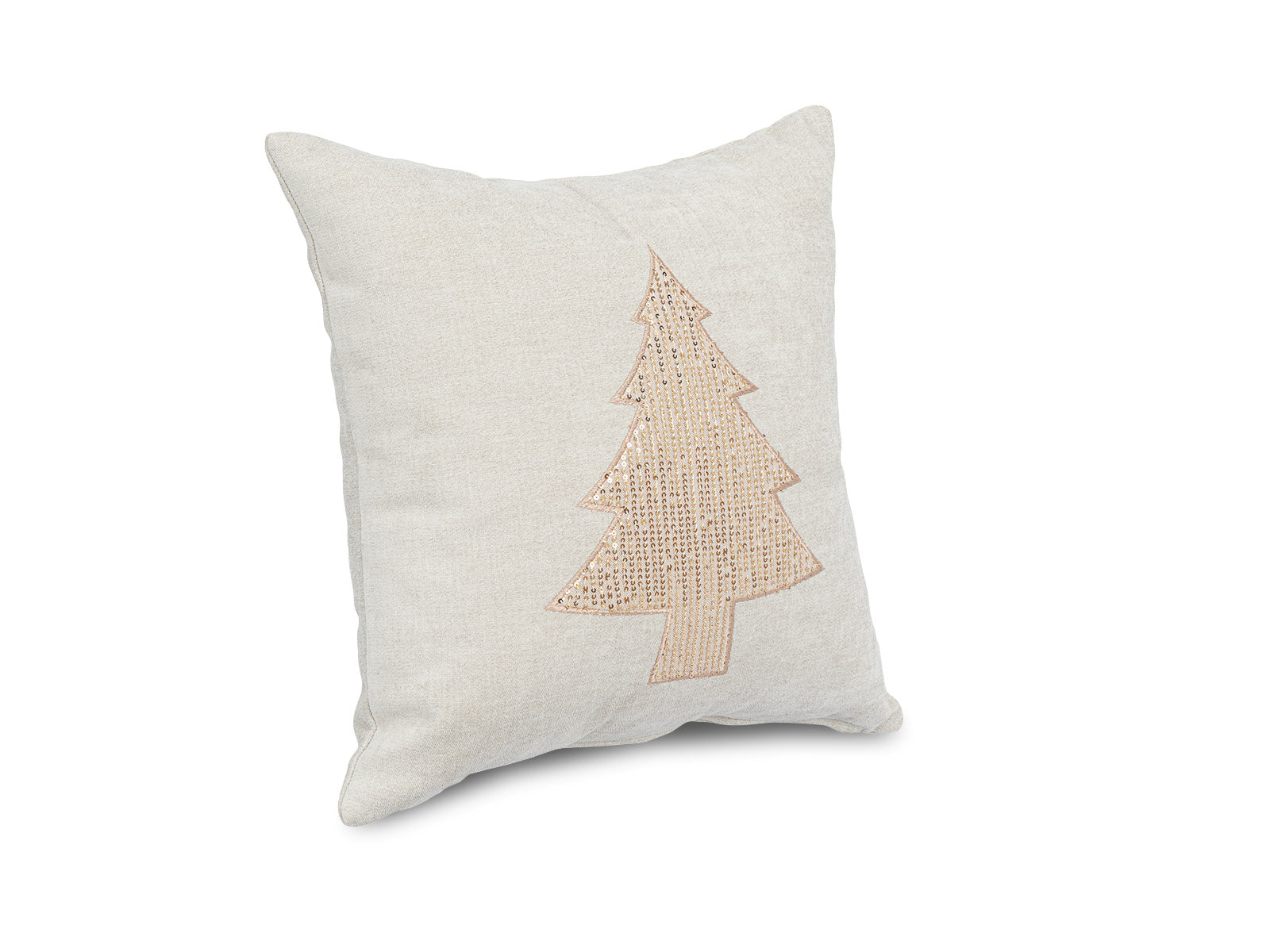 Cojin Navidad Gold Arbol Beige Cuadrado Pequeño