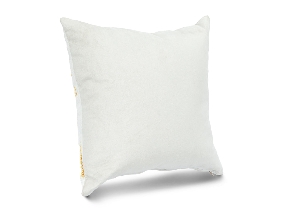Cojin Navidad Gold Bosque Blanco Cuadrado Pequeño